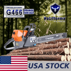 US STOCK - 76.5cc Holzfforma® G466 Gasoline Chain Saw Power Head With Hearing Protectors Helmet Without Guide Bar & Chain 2-4 Days Delivery Time Fast