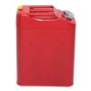 20L Standard Cold-rolled Plate Petrol Diesel Can Gasoline Bucket with Oil Pipe Red