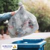 Pack of 100 Garbage Can Liners 30 x 37 4 Rolls of 25 High Density Natural Trash Bags 30x37 Thickness 0.39 Mil 20-30 Gallon Garbage Bin Liners for Offi