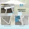 Outsunny Set of 2 Patio Folding Chairs, Classic Outdoor Camping Chairs, Portable Lawn Chairs for Camping, Garden, Pool, Beach, Backyard w/ Armrests, B