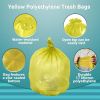 Pack of 25 Yellow Trash Bags 40 x 48. Ultra Thin Polyethylene Liners 40x48; 17 Micron. Unprinted Poly Bags for Packing and disposing Waste. Plastic Ba