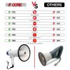 5Core Megaphone Bullhorn Speaker 20W Bull Horn Battery Power Cheer Megafono 300 Meters Range Loudspeaker W Siren Recording Ergonomic Handle for Coache
