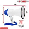 5Core Megaphone Bullhorn Speaker 30W Bull Horn Battery Power Mini Cheer Megafono 800 Feet Range Loudspeaker w Siren Recording Ergonomic Handle for Coa