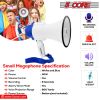 5Core Megaphone Bullhorn Speaker 30W Bull Horn Battery Power Mini Cheer Megafono 800 Feet Range Loudspeaker w Siren Recording Ergonomic Handle for Coa