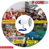 5Core Megaphone Bullhorn Speaker 30W Bull Horn Battery Power Mini Cheer Megafono 800 Feet Range Loudspeaker w Siren Recording Ergonomic Handle for Coa