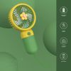 1 Pcs Handheld Fan Mini Personal USB Fan With Bracket, Rechargeable, Cute Flower Fruit Shape Portable Hand Held Fan, Table Fan For Cooling For Girls W