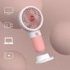 1 Pcs Handheld Fan Mini Personal USB Fan With Bracket, Rechargeable, Cute Flower Fruit Shape Portable Hand Held Fan, Table Fan For Cooling For Girls W