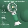 1 Pcs Handheld Fan Mini Personal USB Fan With Bracket, Rechargeable, Cute Flower Fruit Shape Portable Hand Held Fan, Table Fan For Cooling For Girls W