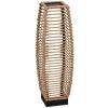 Outsunny Solar Floor Lamp, Outdoor Rattan Garden Lantern Pathway Light & Decorative Driveway Lighting with Auto On/Off LED Lights for Porch, Yard, Law