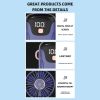 Portable Mini Handheld Fan with LED Screen Display