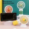 1 Pcs Handheld Fan Mini Personal USB Fan With Bracket, Rechargeable, Cute Flower Fruit Shape Portable Hand Held Fan, Table Fan For Cooling For Girls W