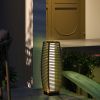 Outsunny Solar Floor Lamp, Outdoor Rattan Garden Lantern Pathway Light & Decorative Driveway Lighting with Auto On/Off LED Lights for Porch, Yard, Law