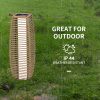 Outsunny Solar Floor Lamp, Outdoor Rattan Garden Lantern Pathway Light & Decorative Driveway Lighting with Auto On/Off LED Lights for Porch, Yard, Law
